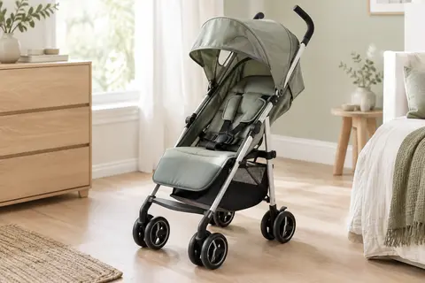 Poussette canne compacte Nania Myla avec canopy, panier de rangement et structure en aluminium
